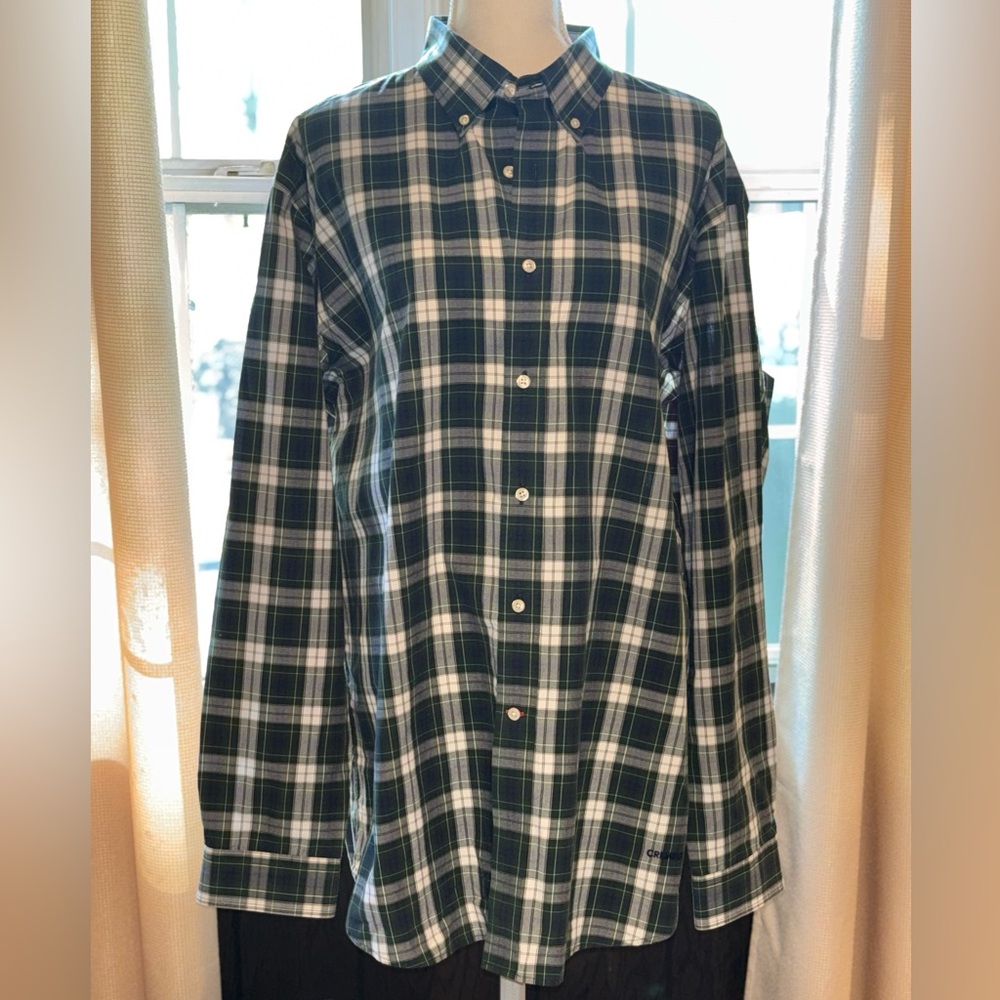 Daniel Cremieux Green and White Casual Button Down Shirt